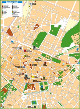 Lecce - Mappa delle attrazioni turistiche