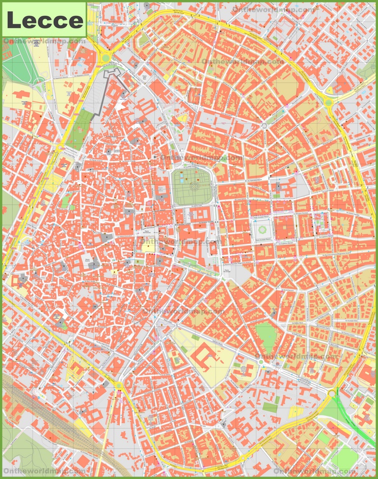 Lecce tourist map
