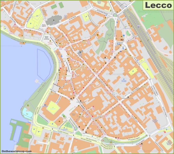 Lecco Old Town Map