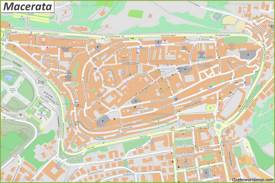 Macerata - Mappa della città vecchia