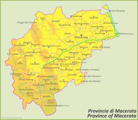 Provincia di Macerata Mappa