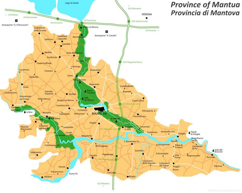 Province of Mantua Map