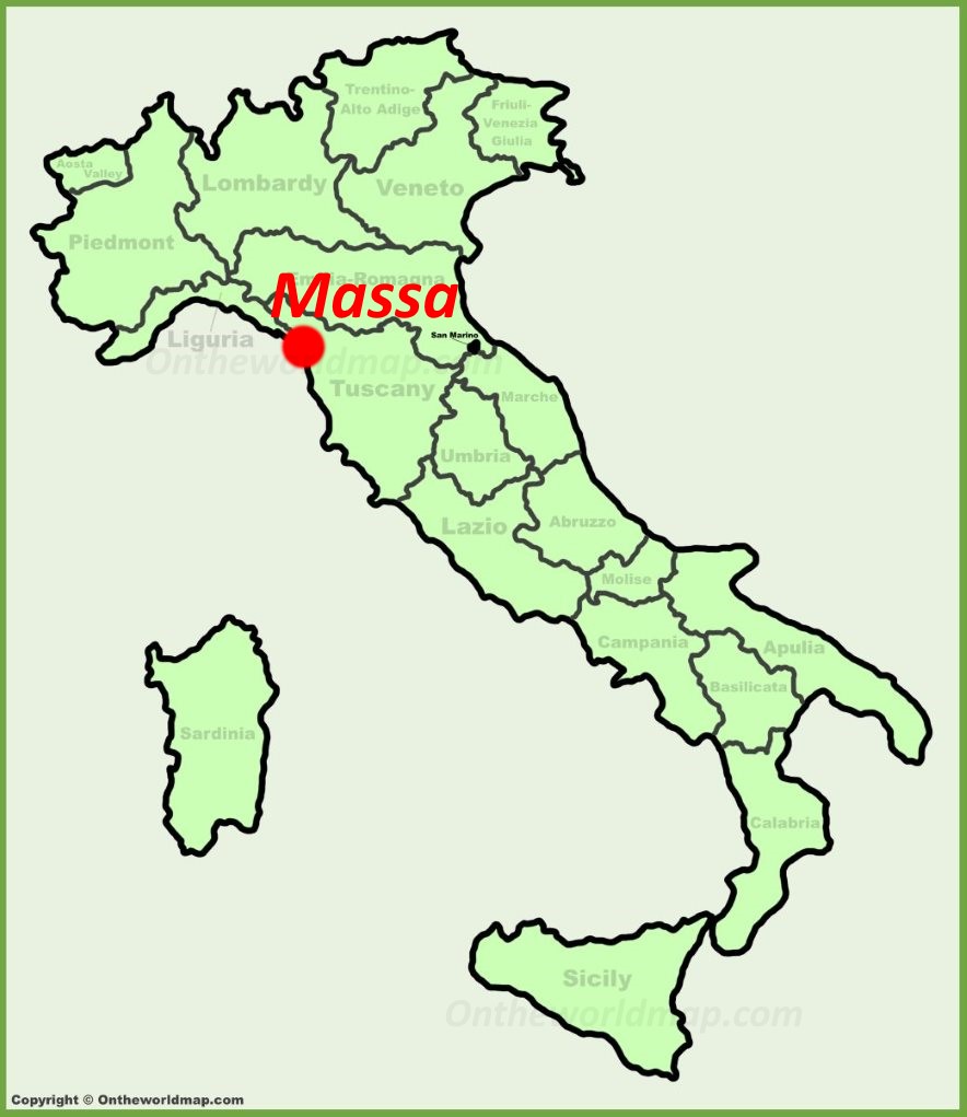 Massa location on the Italy map