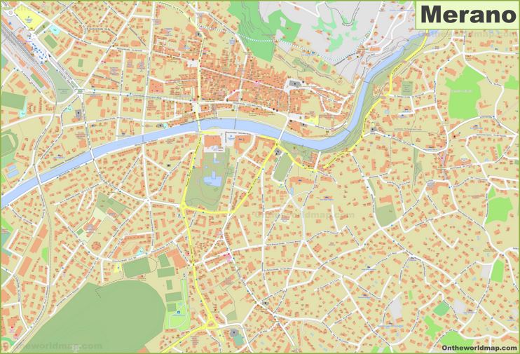 Detailed Map of Merano