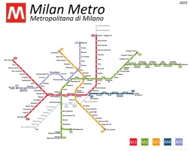 Milano - Mappa della metropolitana