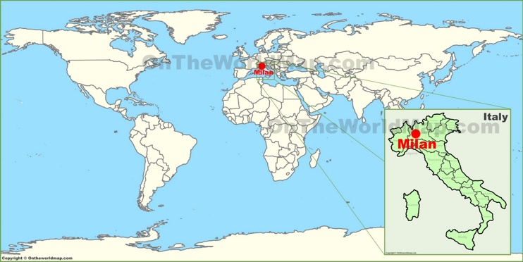 Milan on the World Map