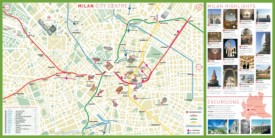 Milano - Mappa delle attrazioni turistiche