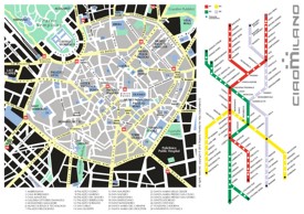 Milan tourist map