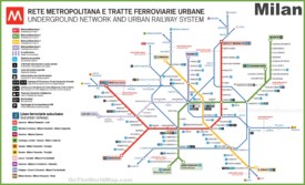 Milan transport map
