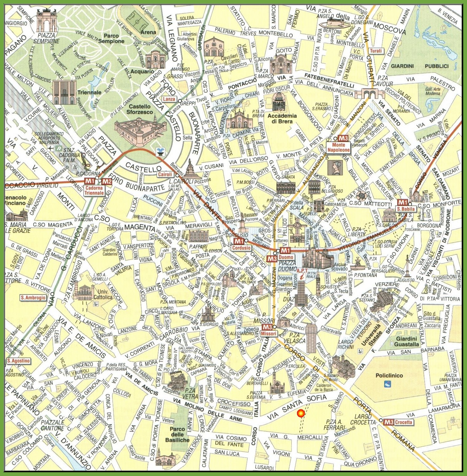 Milan travel map - Ontheworldmap.com