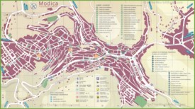 Modica tourist map