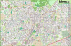 Large detailed map of Monza