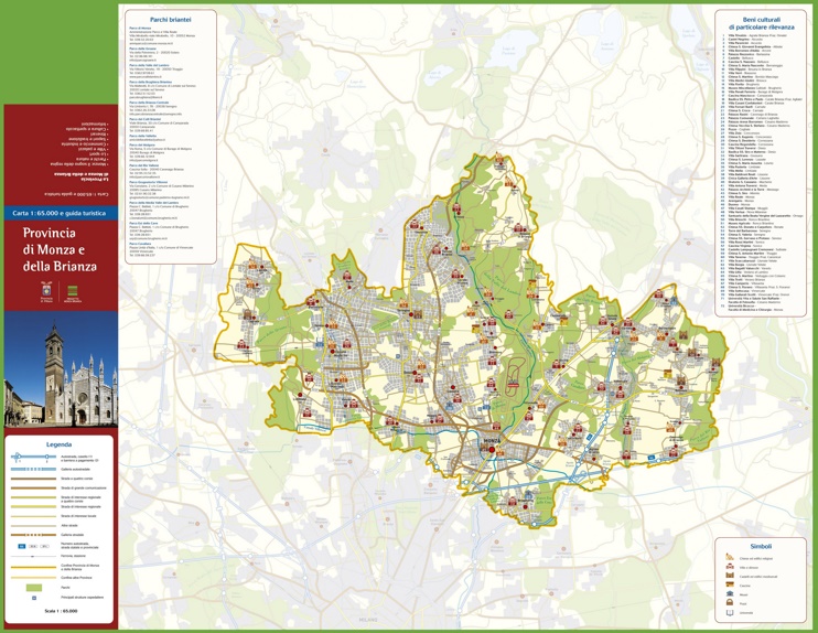Province of Monza tourist map