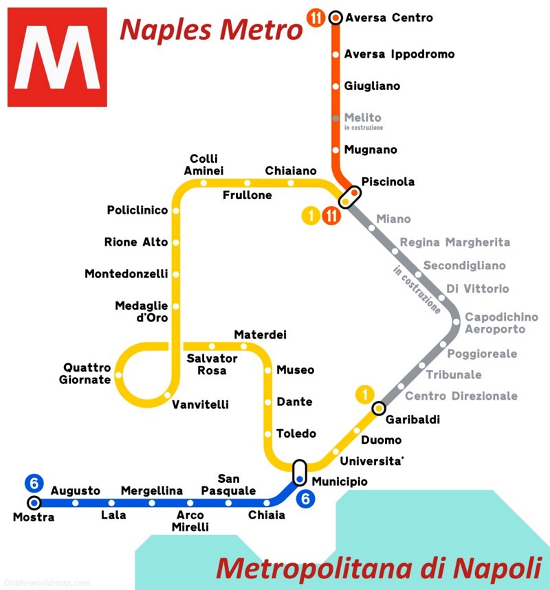 Naples Metro Map