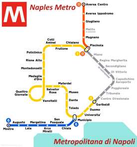 Naples metro map