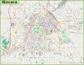 Large detailed map of Novara