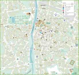 Tourist map of Parma city centre