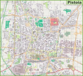 Large detailed map of Pistoia
