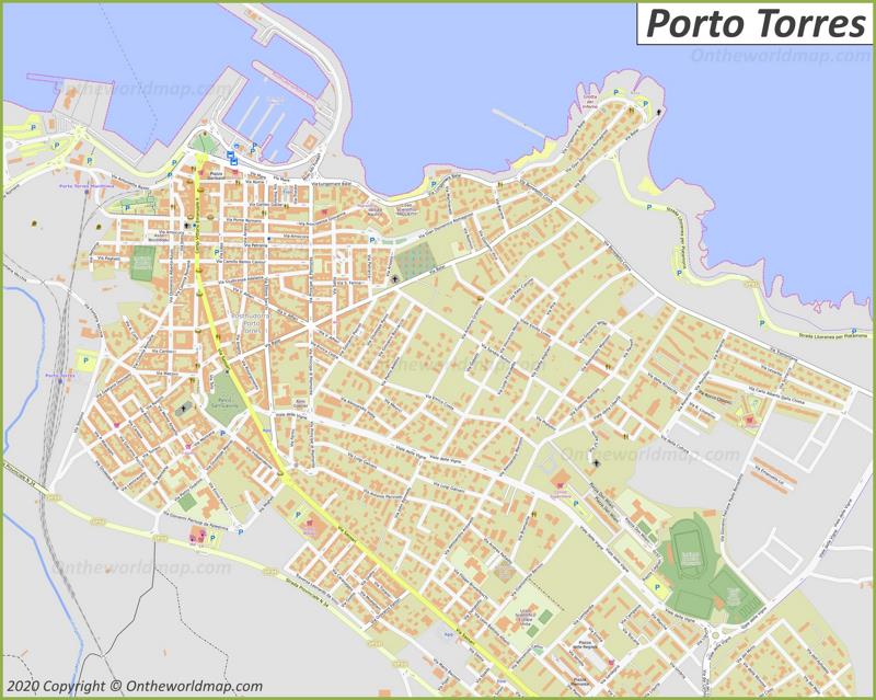 Map of Porto Torres