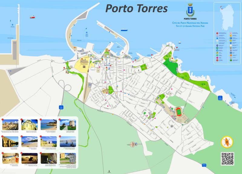 Porto Torres - Mappa delle attrazioni turistiche