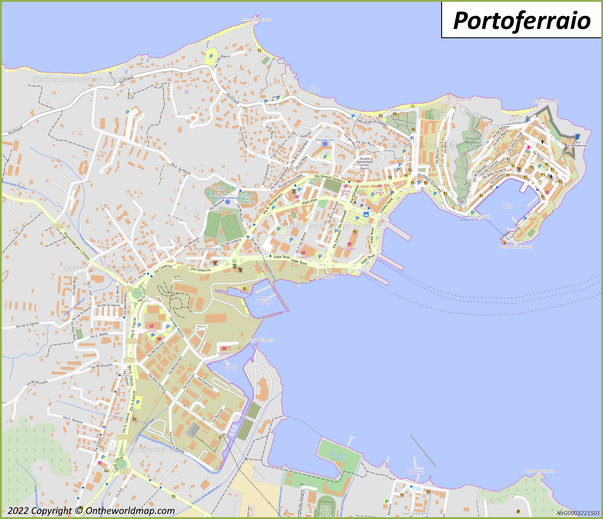 Map of Portoferraio