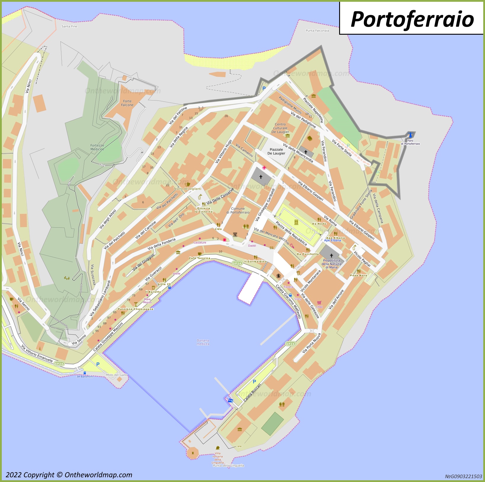 Portoferraio Old Town Map