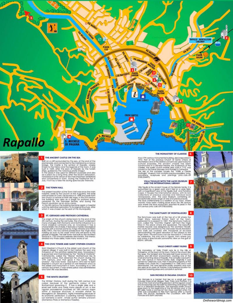 Rapallo Tourist Map