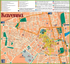 Ravenna - Mappa con punti di interesse