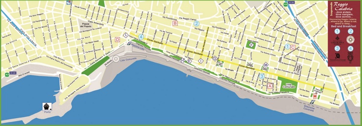 Reggio Calabria tourist map