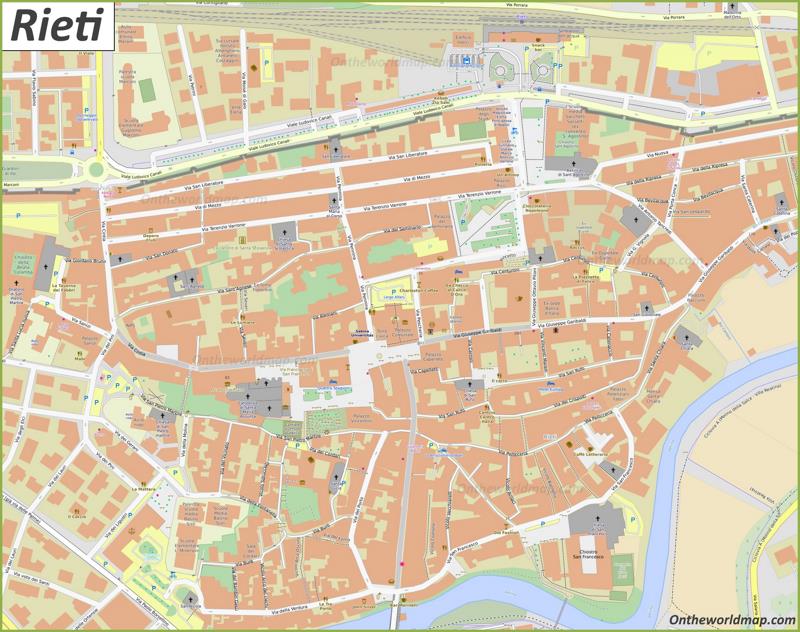 Rieti Old Town Map