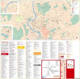 Mappa turistica dettagliata di Roma