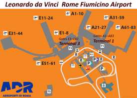 Fiumicino Airport Overview Map