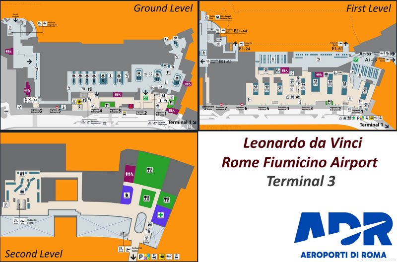 Fiumicino Airport Terminal 3 Map