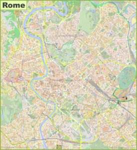Large detailed map of Rome