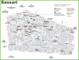 Sassari tourist map