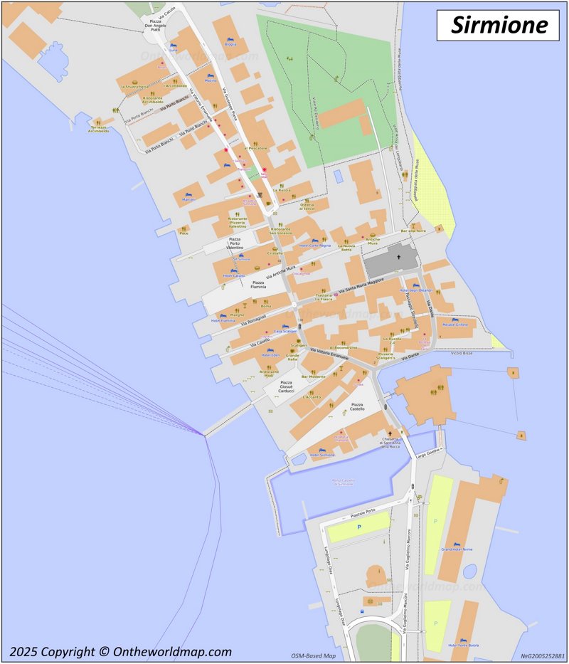 Map of Sirmione Old Town