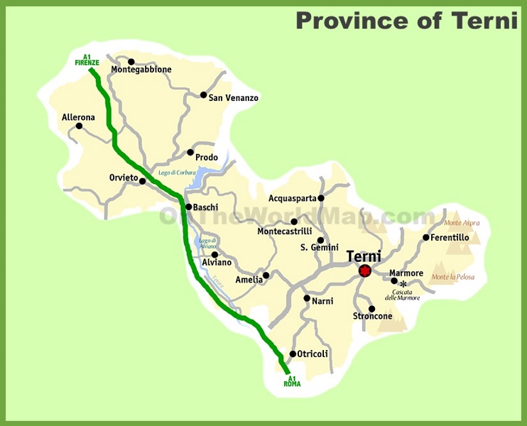 Province of Terni map