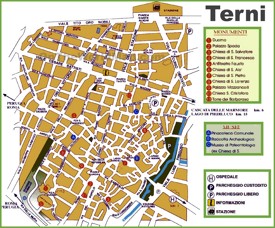 Terni tourist map