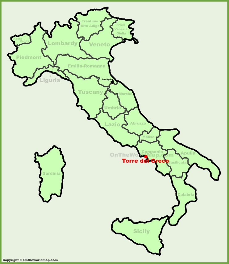 Torre del Greco location on the Italy map
