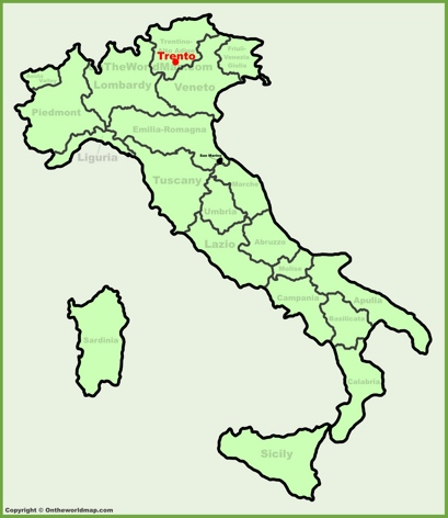 Trento Location Map