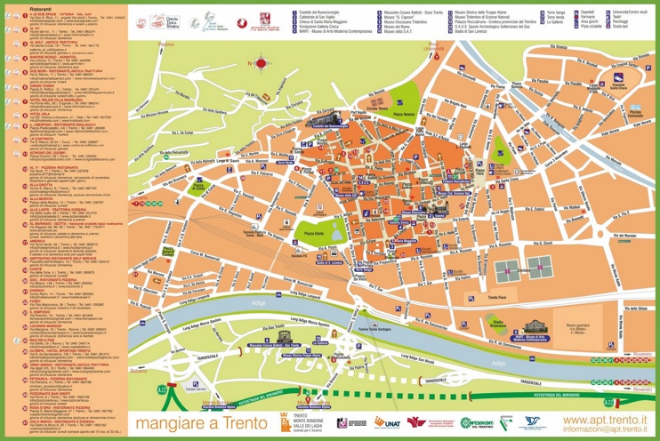 Trento tourist map