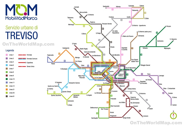 Treviso transport map