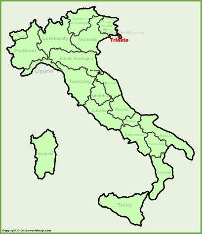 Trieste Location Map