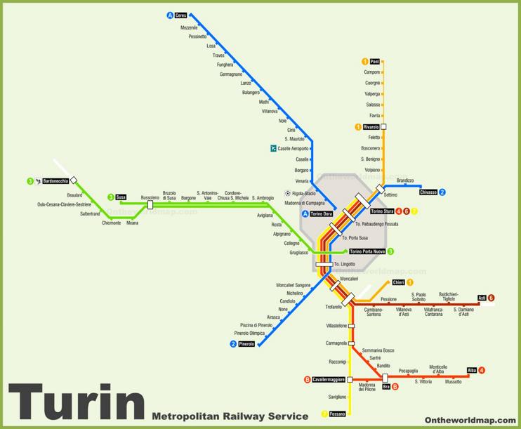 Turin Metro Map