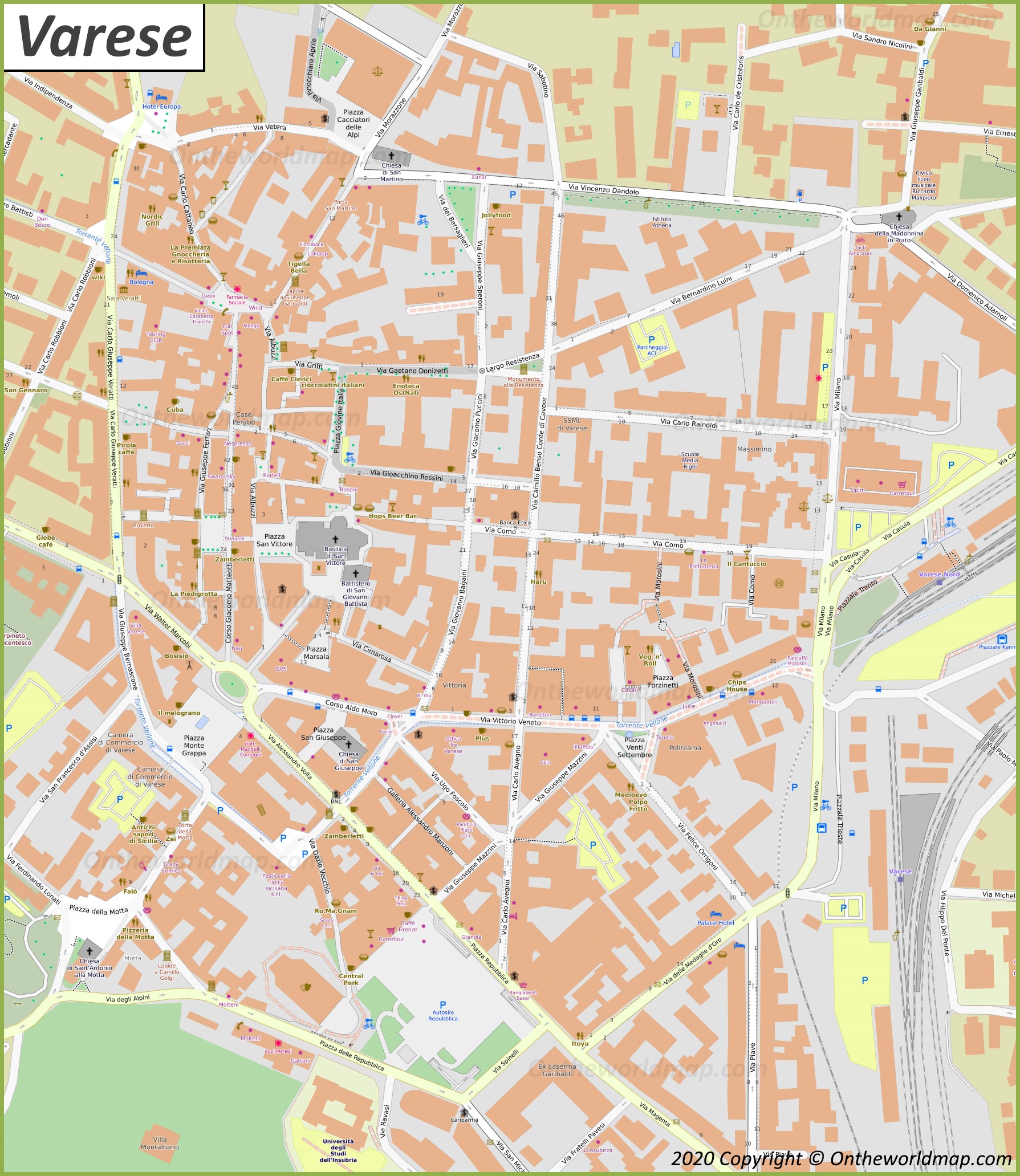 Varese Map | Italy | Maps of Varese
