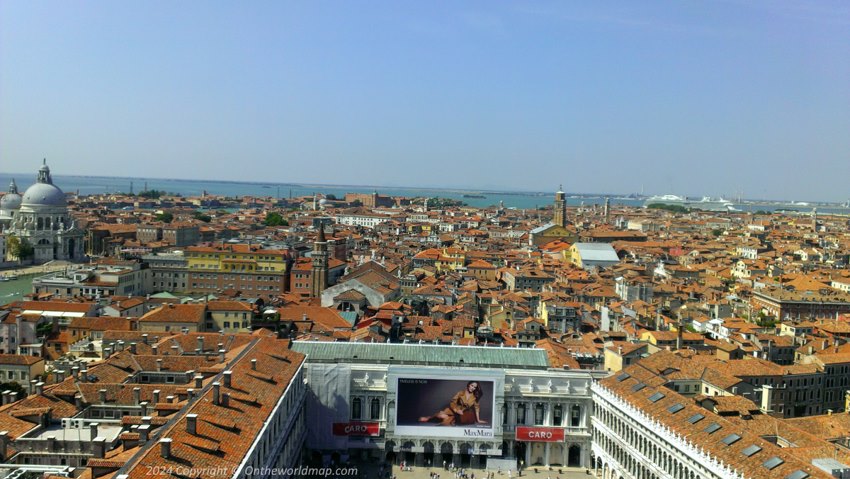 The view from St. Mark's Campanile, Venice, Italy