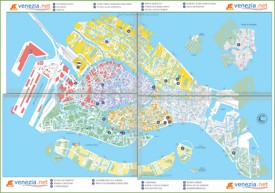 Venezia - Mappa con punti di interesse