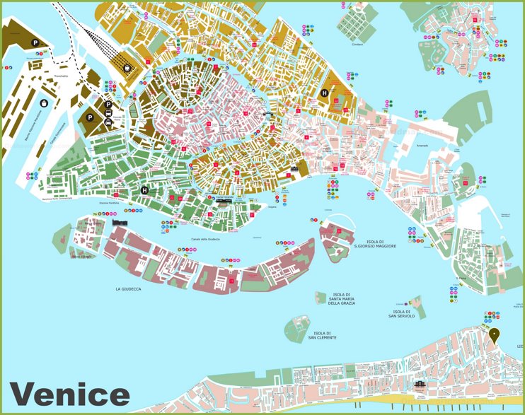 Venice tourist map