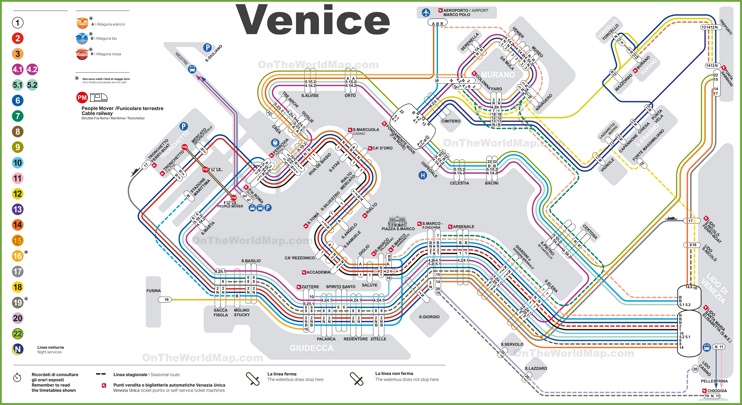 Venice transport map