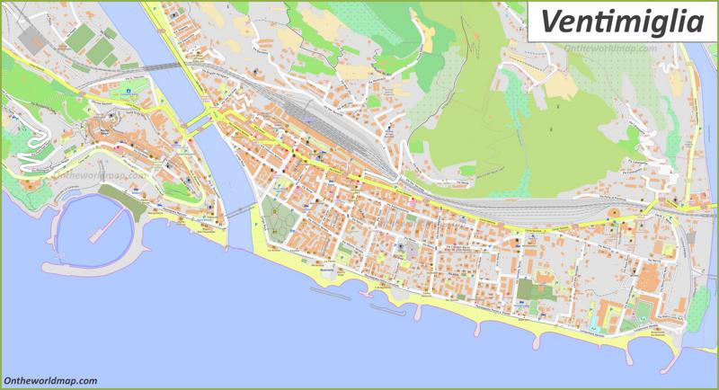 Map of Ventimiglia